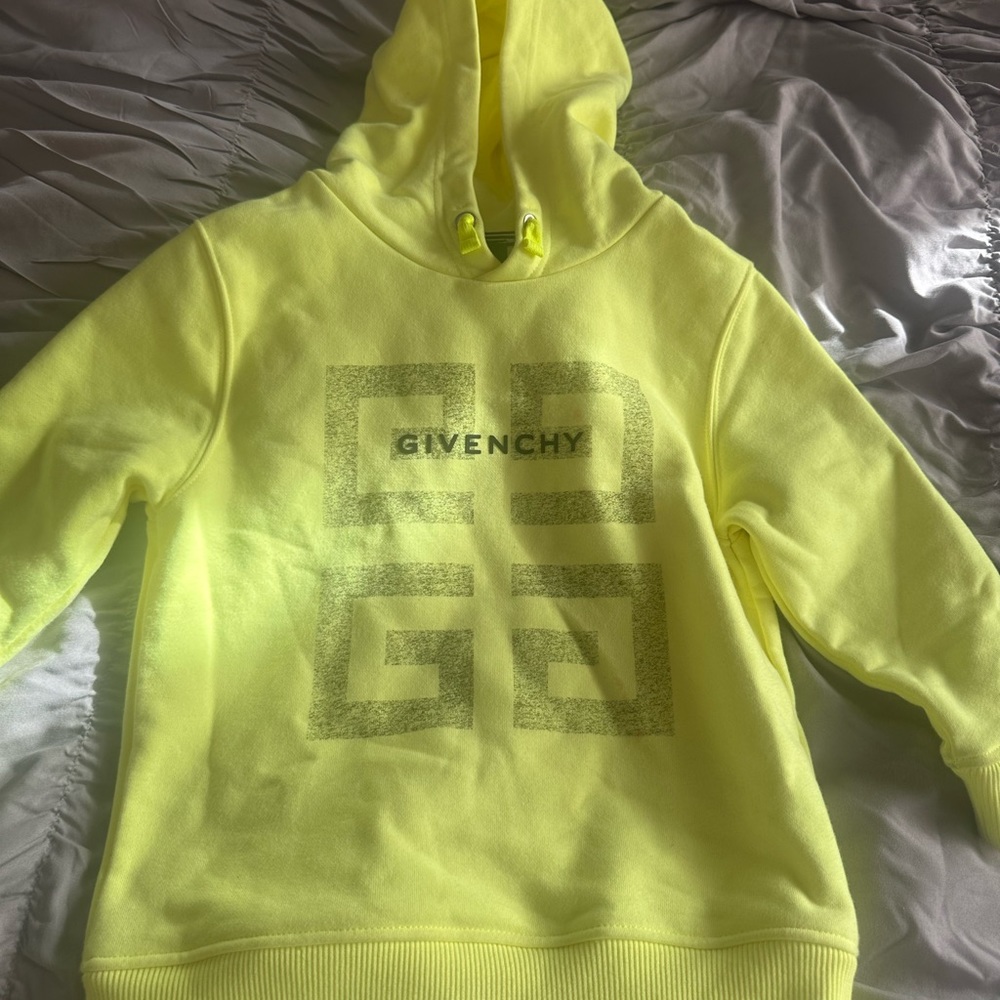 Kids hooded sweatshirt neon green